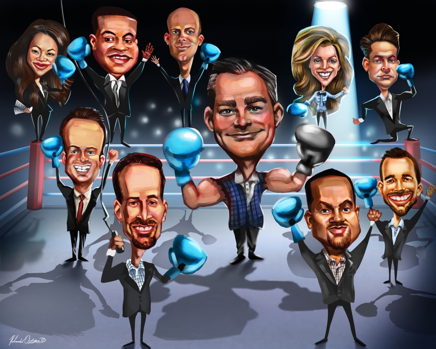Group Company Caricature